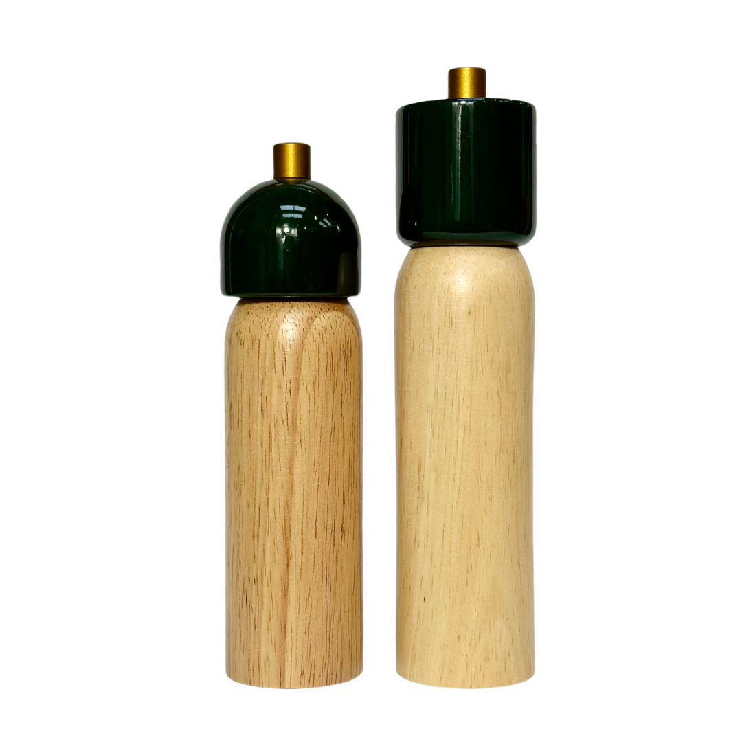 Salt &amp; Pepper Grinder - Green &amp; Gold