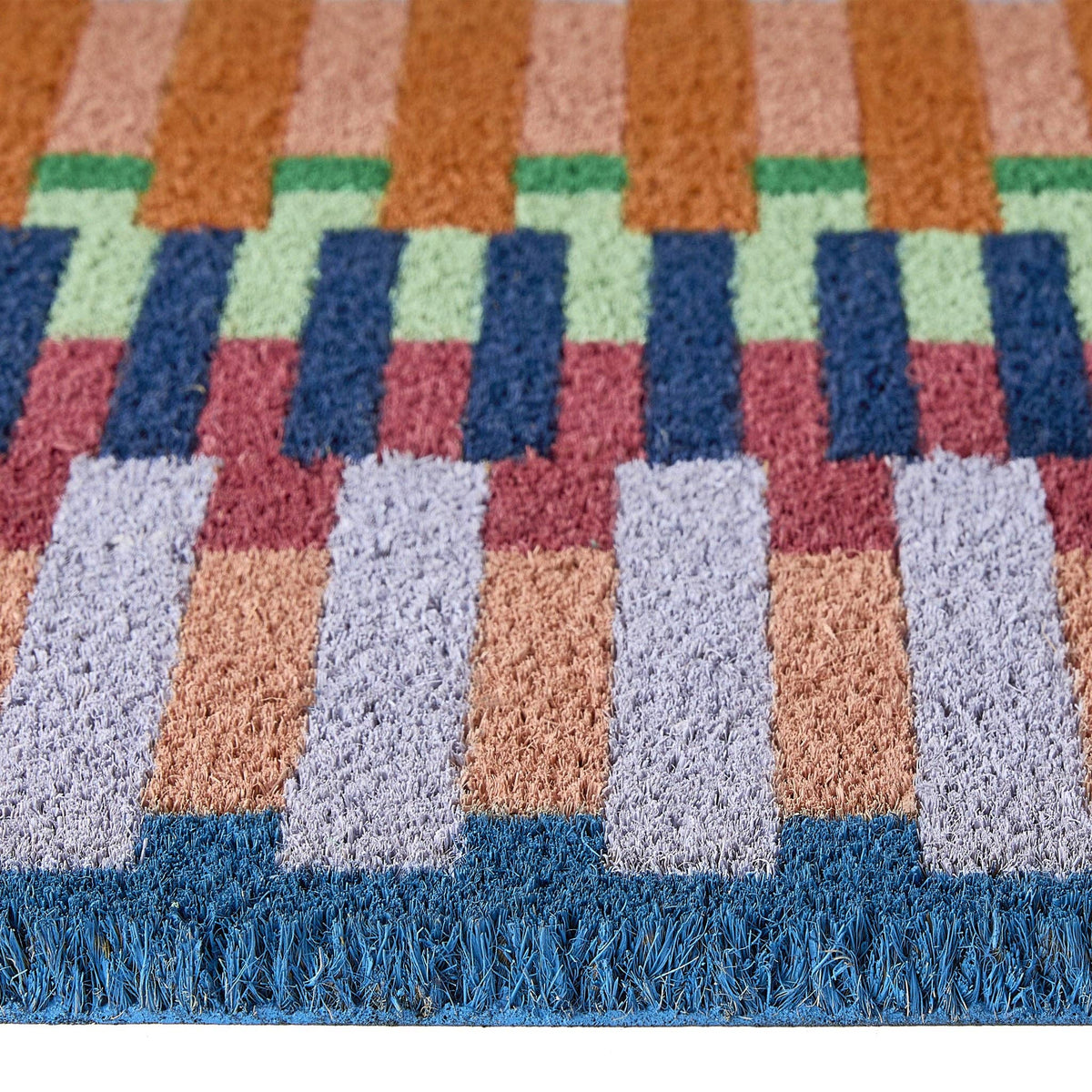 My Mat Printed Coir Bright Broken Stripe: 45x75