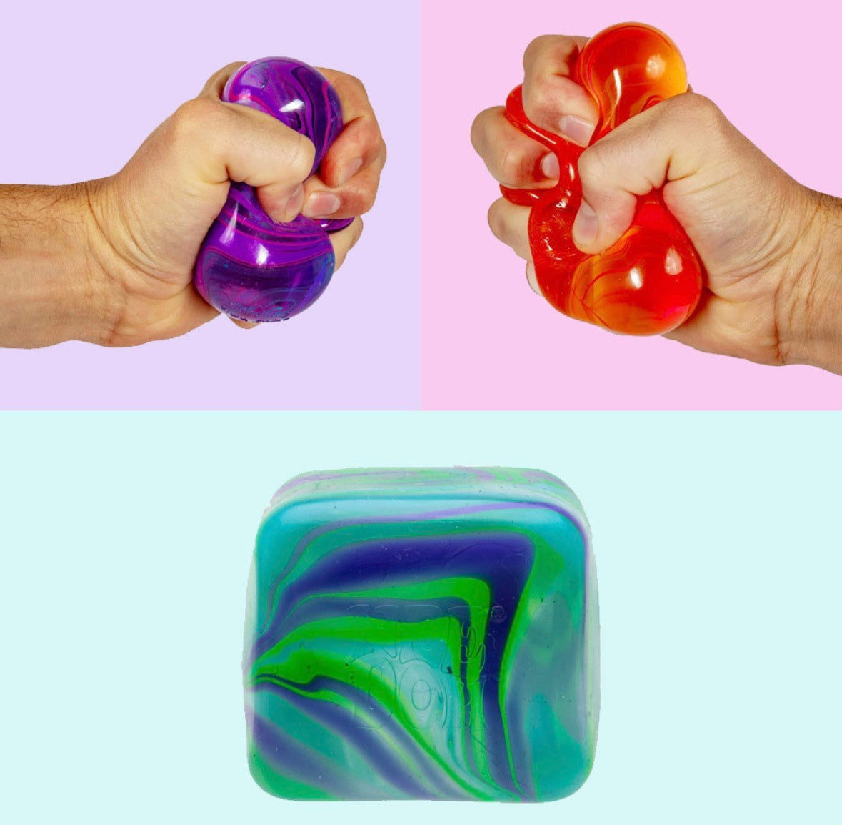 NeeDoh Nice Cube Swirl Fidget Toy - Random Assorted Colour