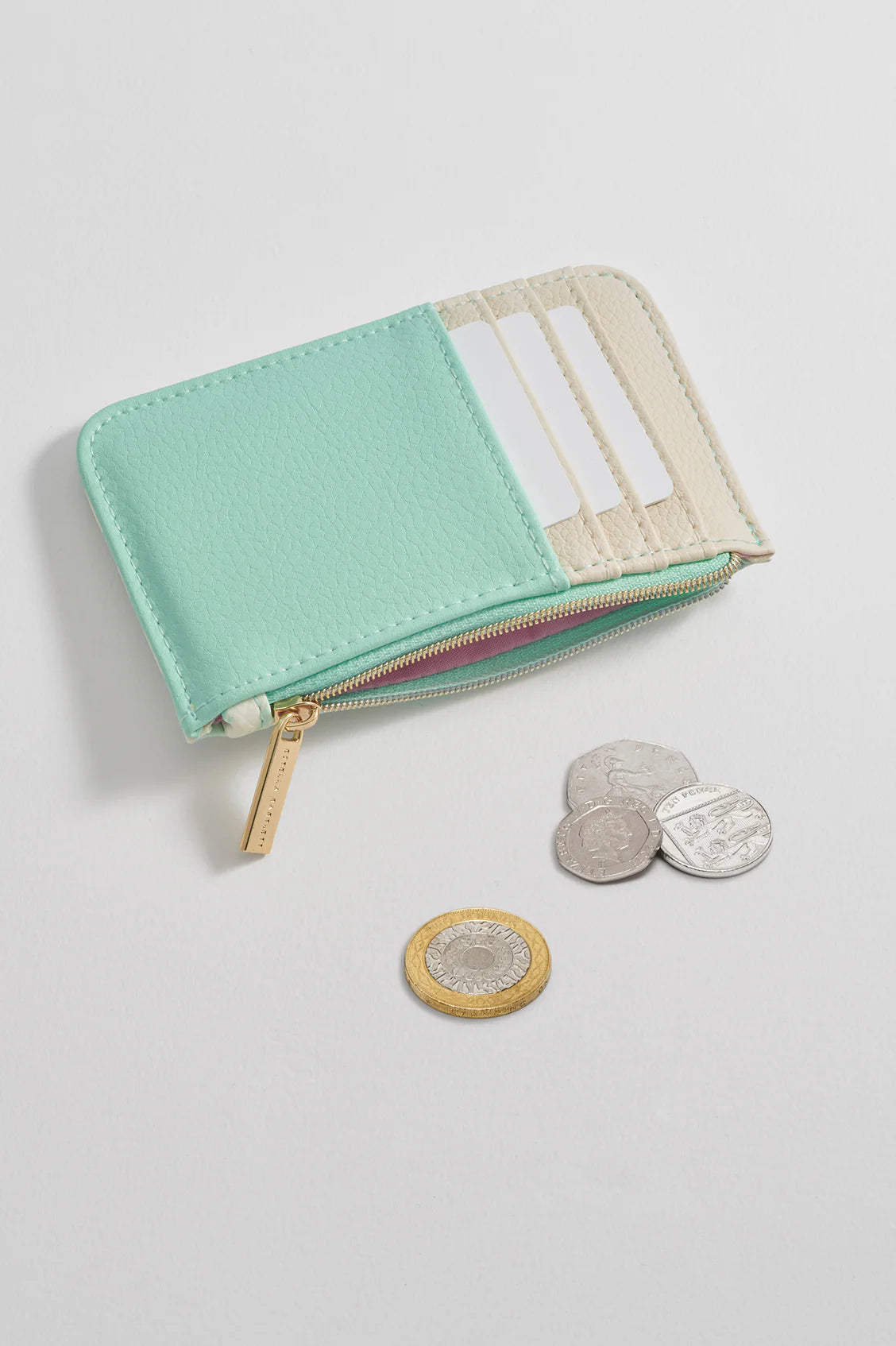 Mint Wiggle Print Card Purse