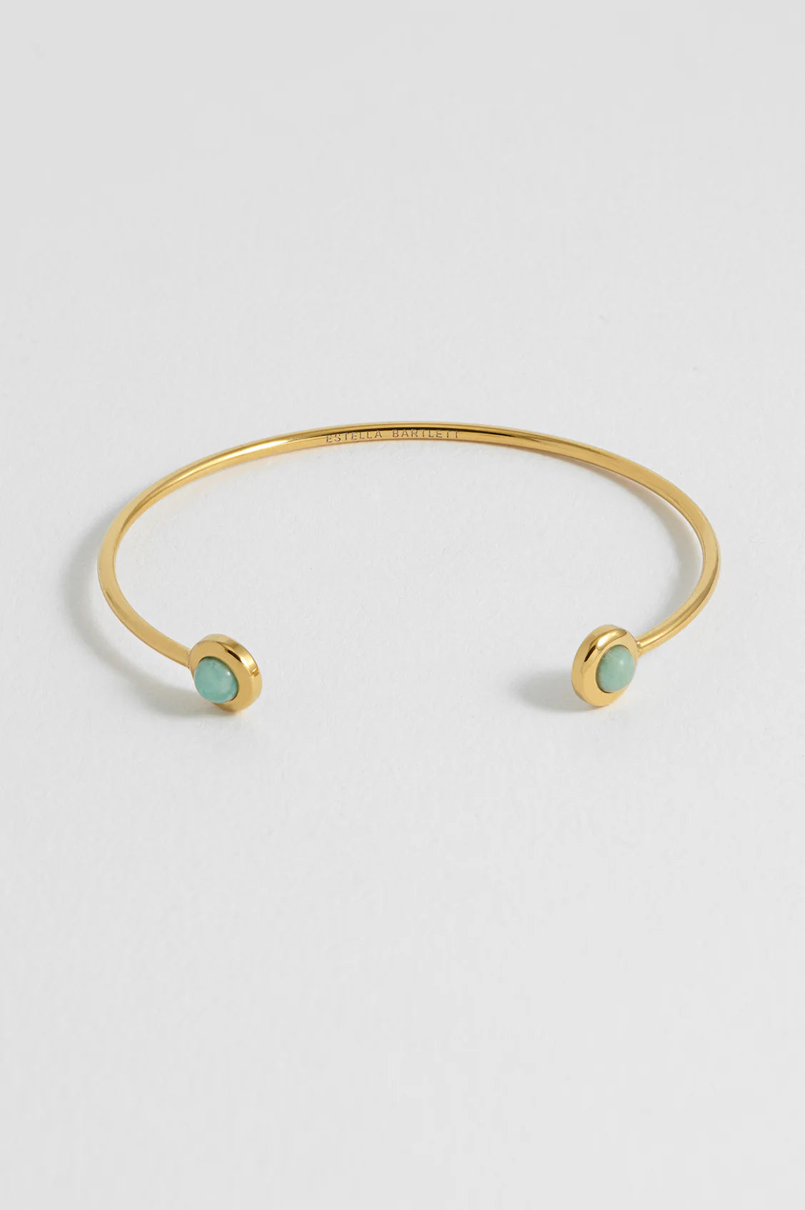 Wellness Amazonite Open Gold Bangle