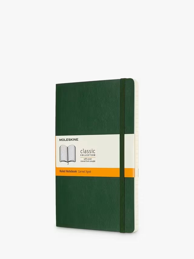 Moleskine Large Ruled Hardcover Notebook: Myrtle Green
