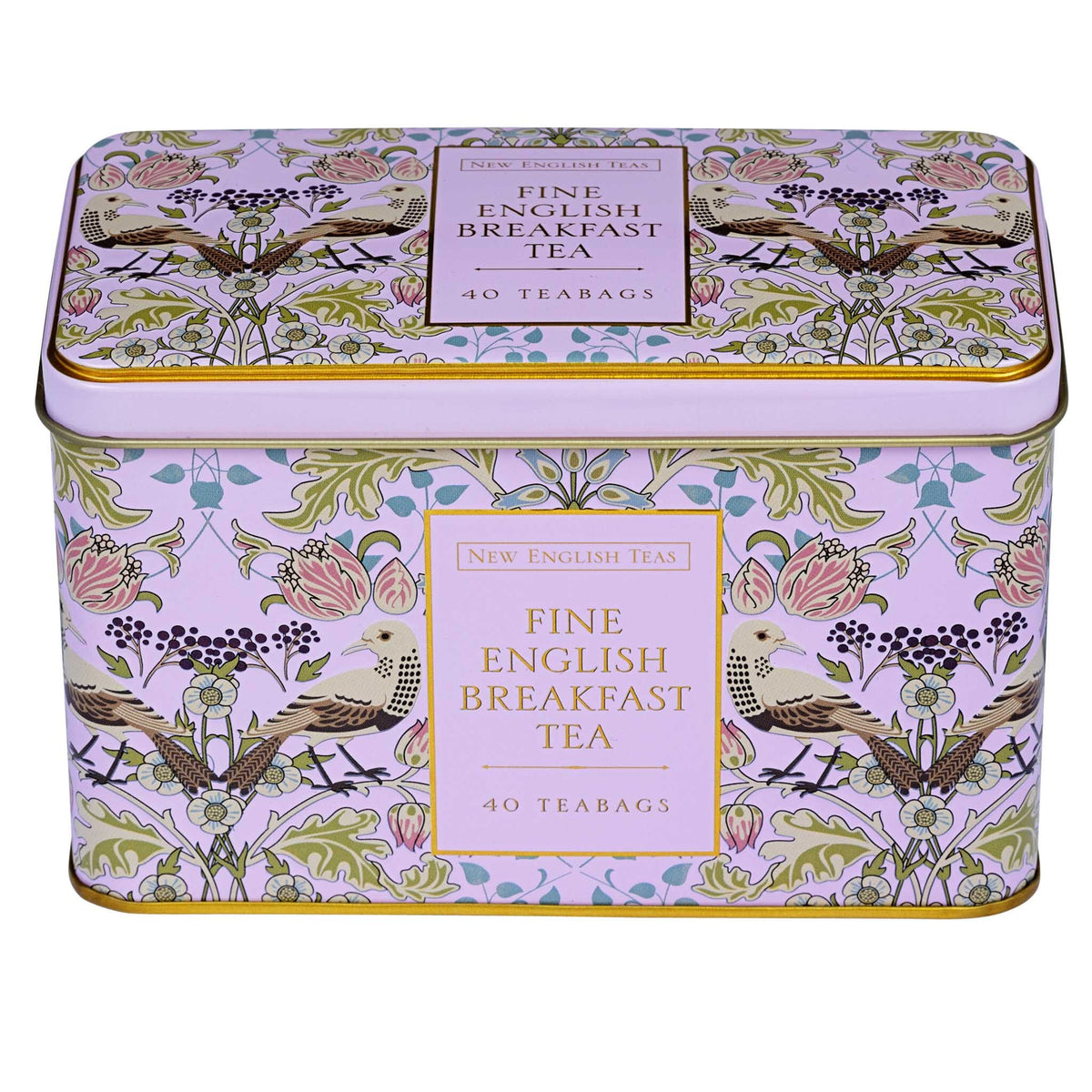 Song Thrush 40 Teabag Tin - English Breakfast - Pink
