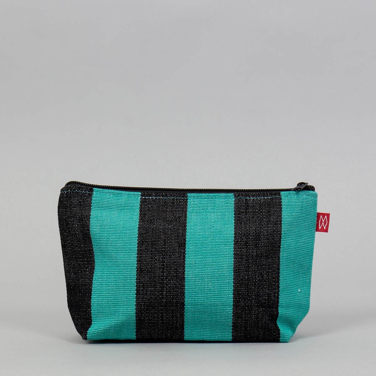 Carla Toilet Bag S, Black/Turquoise