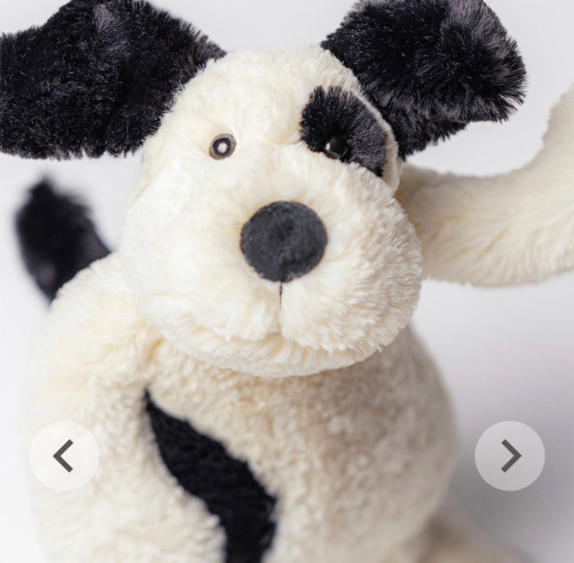 Bashful Rufferty Black & Cream Puppy (31cm)