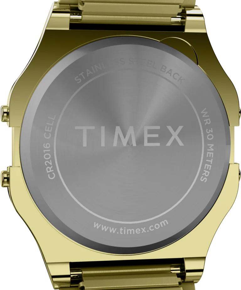 Timex T80 Gold 34mm Digital Watch