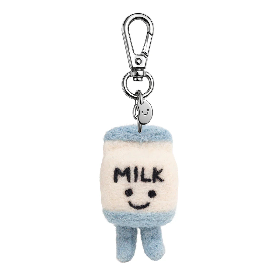 Marty The Milk Felt Keychain - Silly Beans
