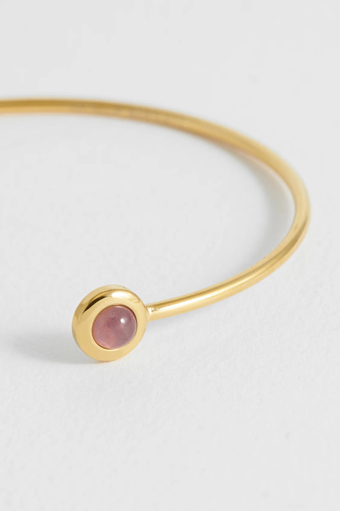 Wellness Amethyst Open Gold Bangle