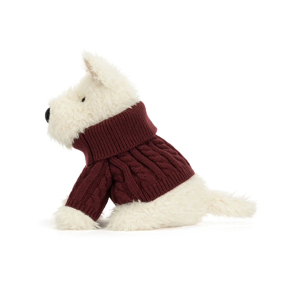 Jellycat Munro Scottie Dog 'Winter Jumper' (25cm)