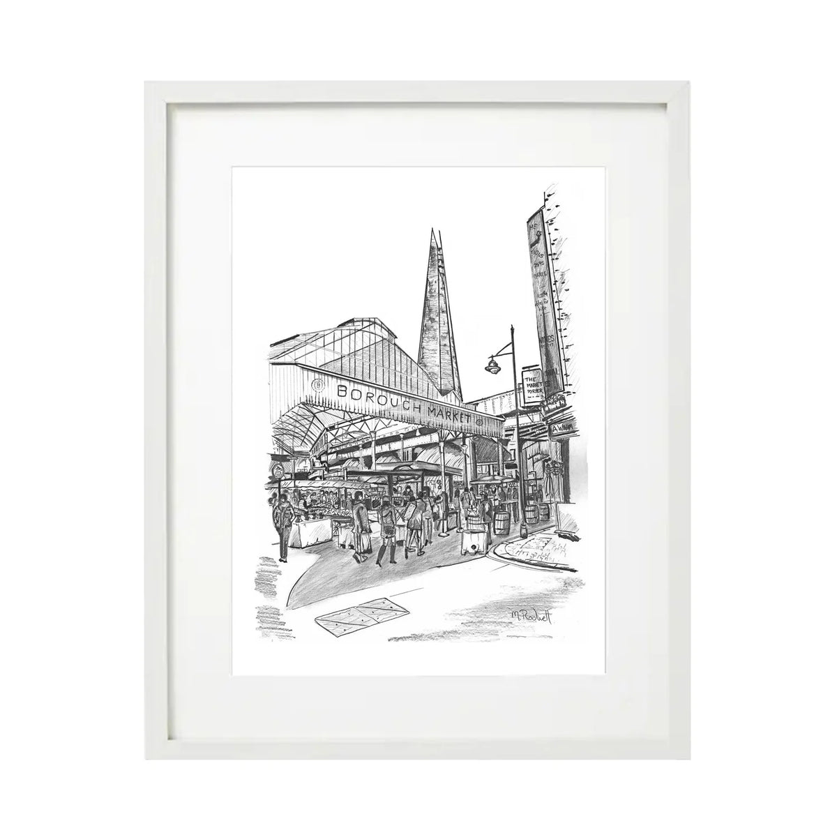 Borough Market Pencil Drawing | Fine Art Prints