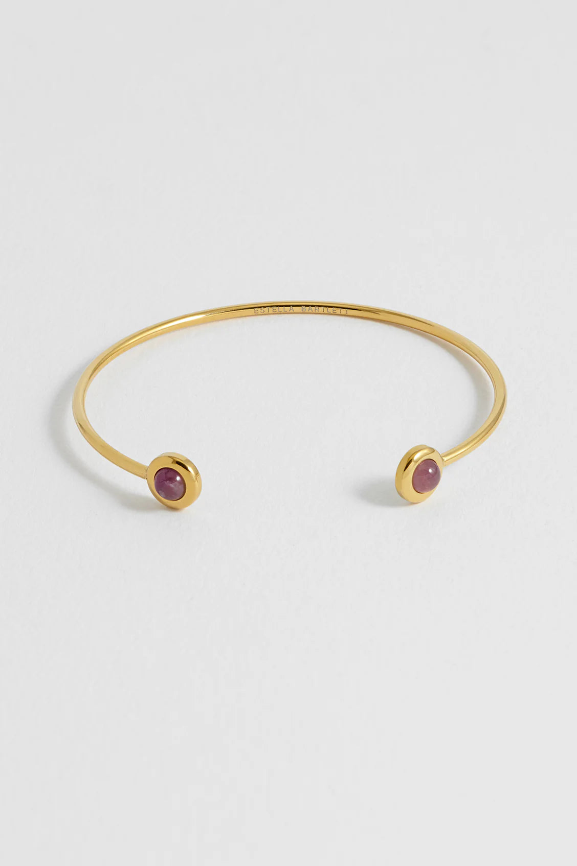 Wellness Amethyst Open Gold Bangle