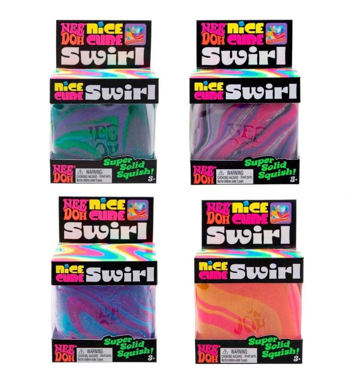NeeDoh Nice Cube Swirl Fidget Toy - Random Assorted Colour
