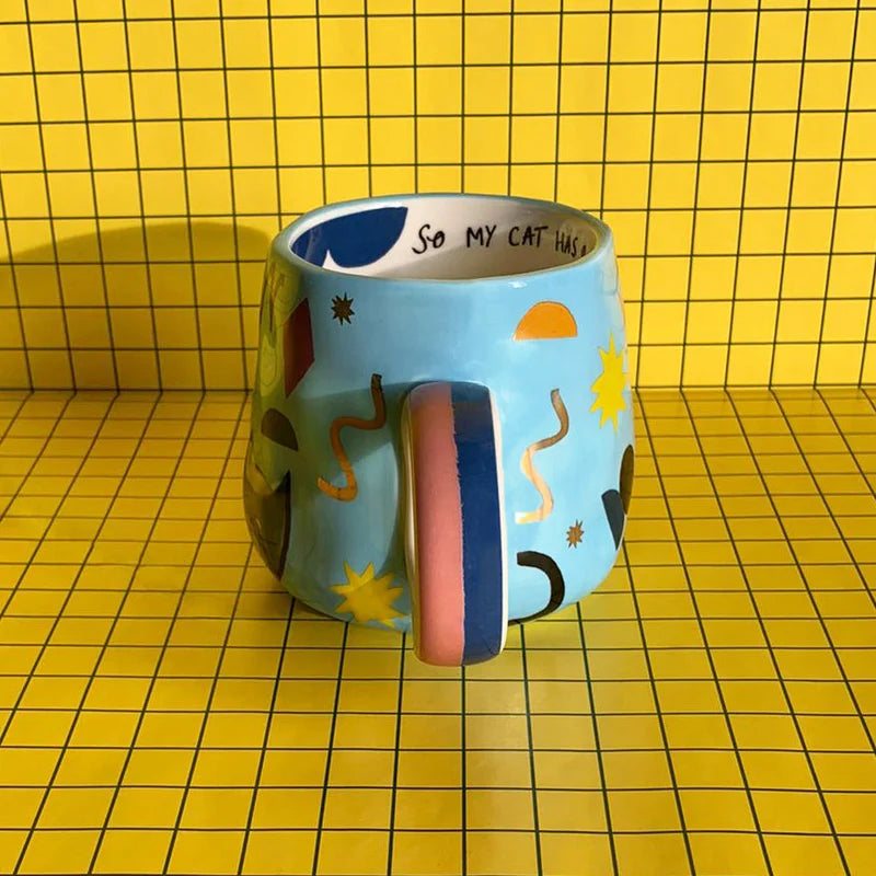 Small Talk ‘I Work Hard’ Cat Cup
