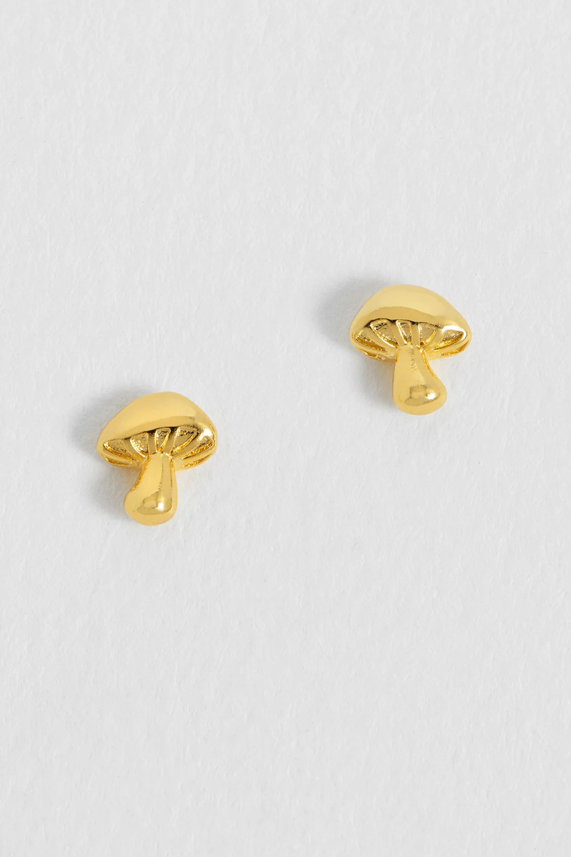 Mushroom Gold Plated Stud Earrings