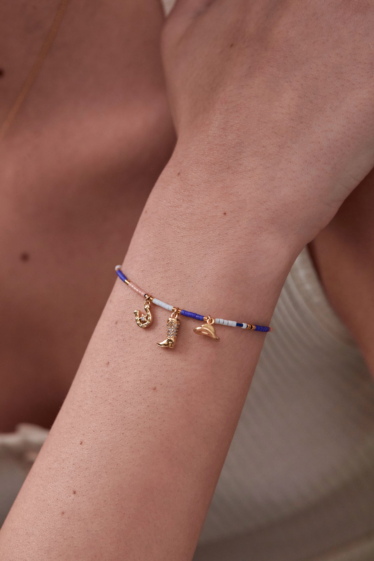 Cowboy Miyuki Louise Gold Plated Bracelet