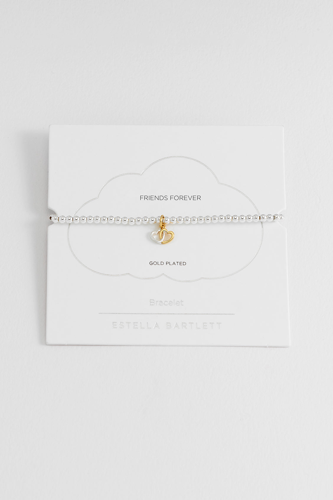 Double Heart Sienna Gold Plated Bracelet