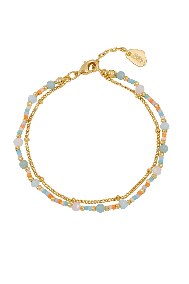 Mini Mixed Duo Chain Gold Plated Bracelet