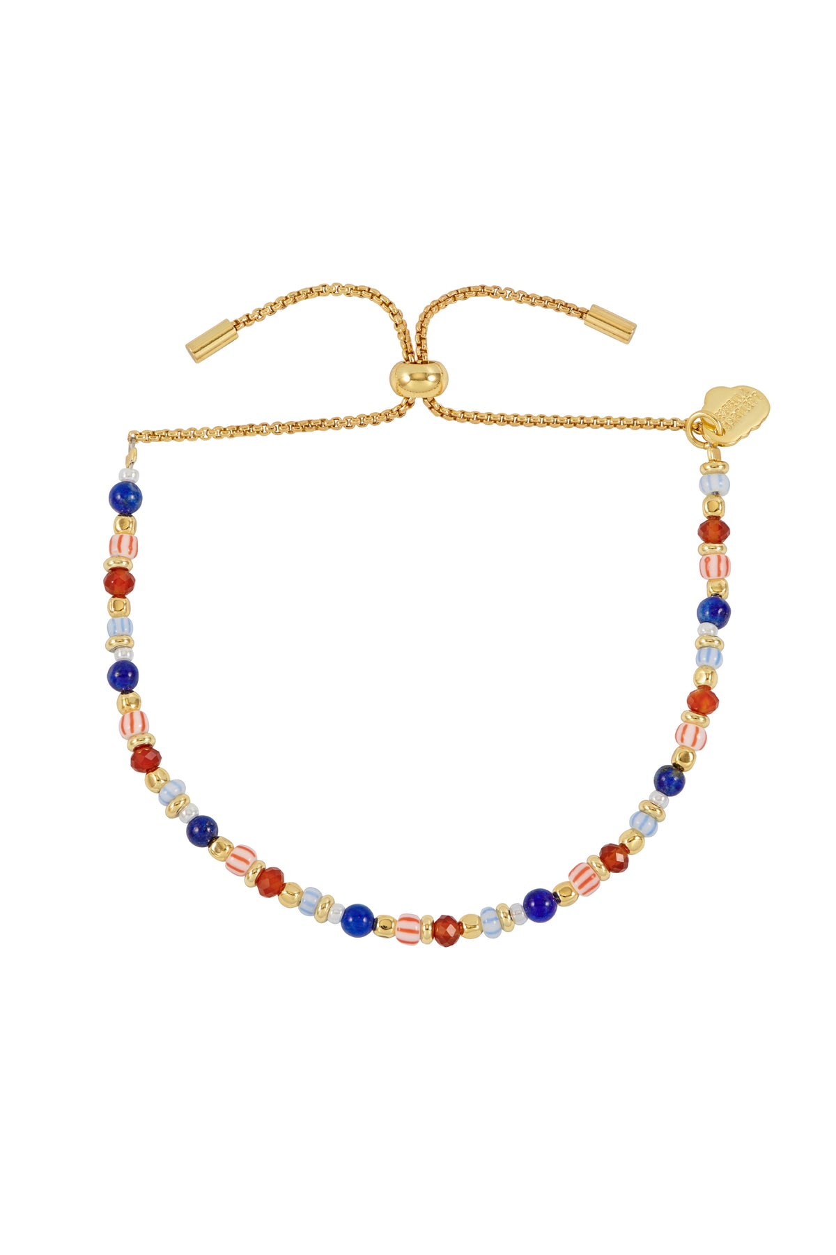 Mixed Glass Amelia Gold Plated Bracelet