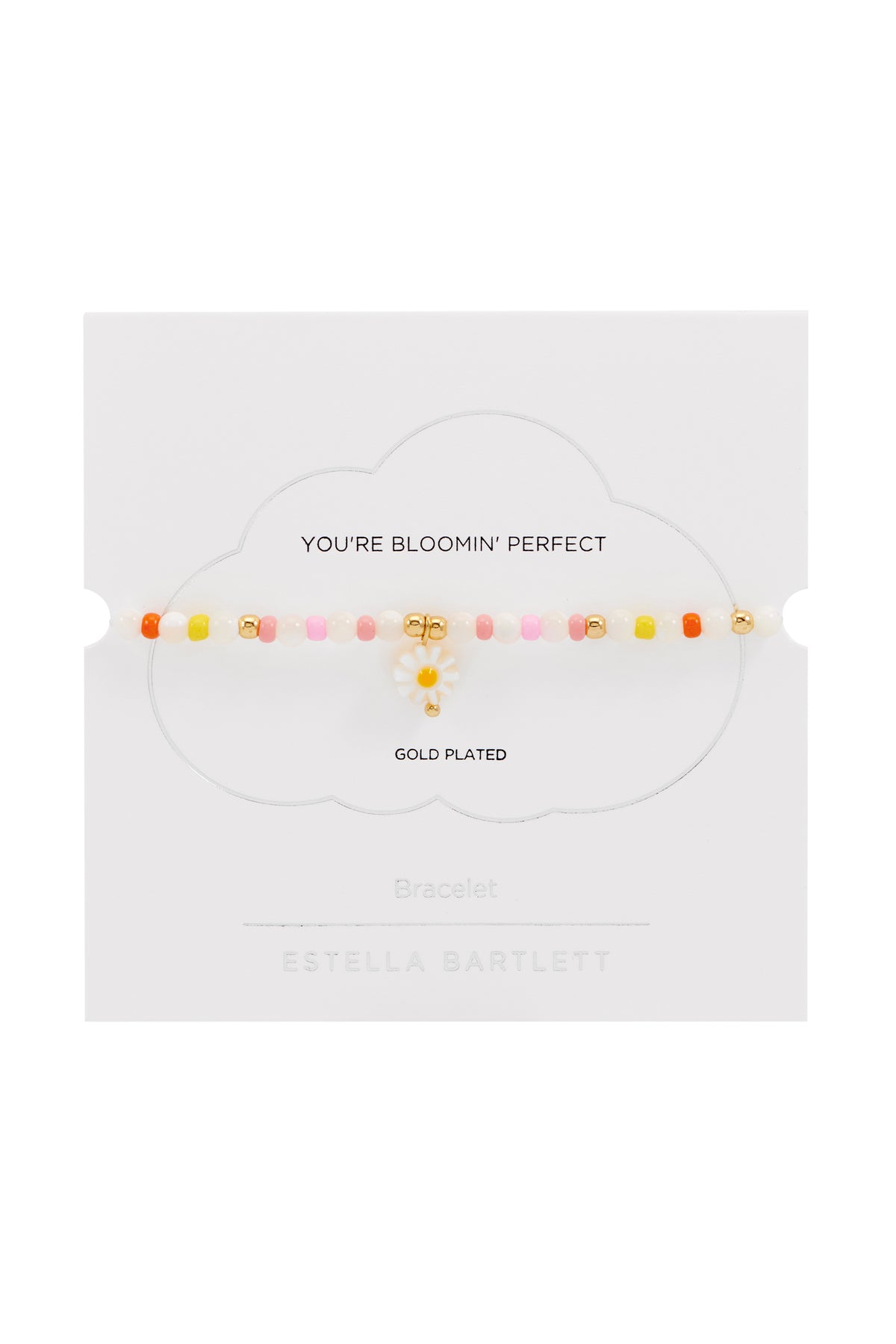 Multi Gemstone Shell Flower Gold Plated Bracelet