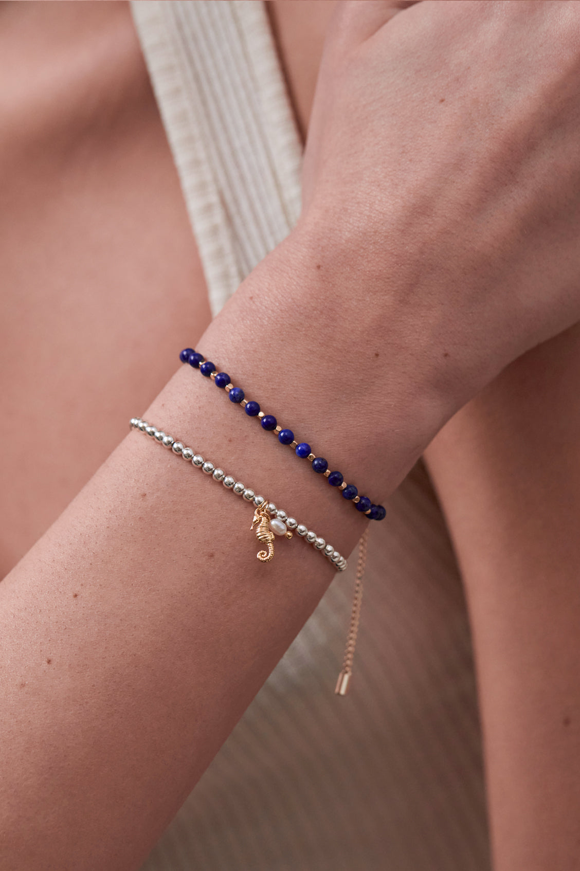 Wellness Lapis Lazuli Amelia Gold Plated Bracelet