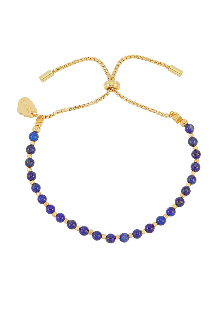 Wellness Lapis Lazuli Amelia Gold Plated Bracelet