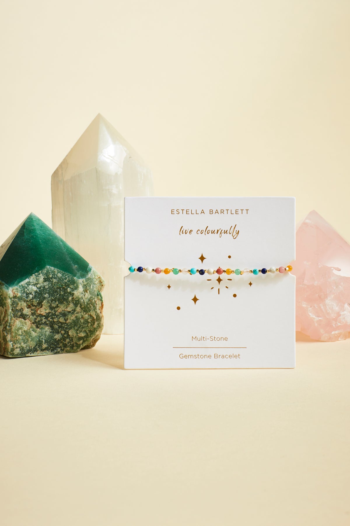 Wellness Mixed Gemstone Amelia Gold Plated Bracelet
