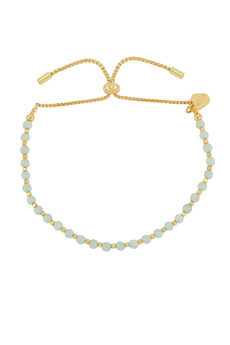 Wellness Prehnite Amelia Gold Plated Bracelet