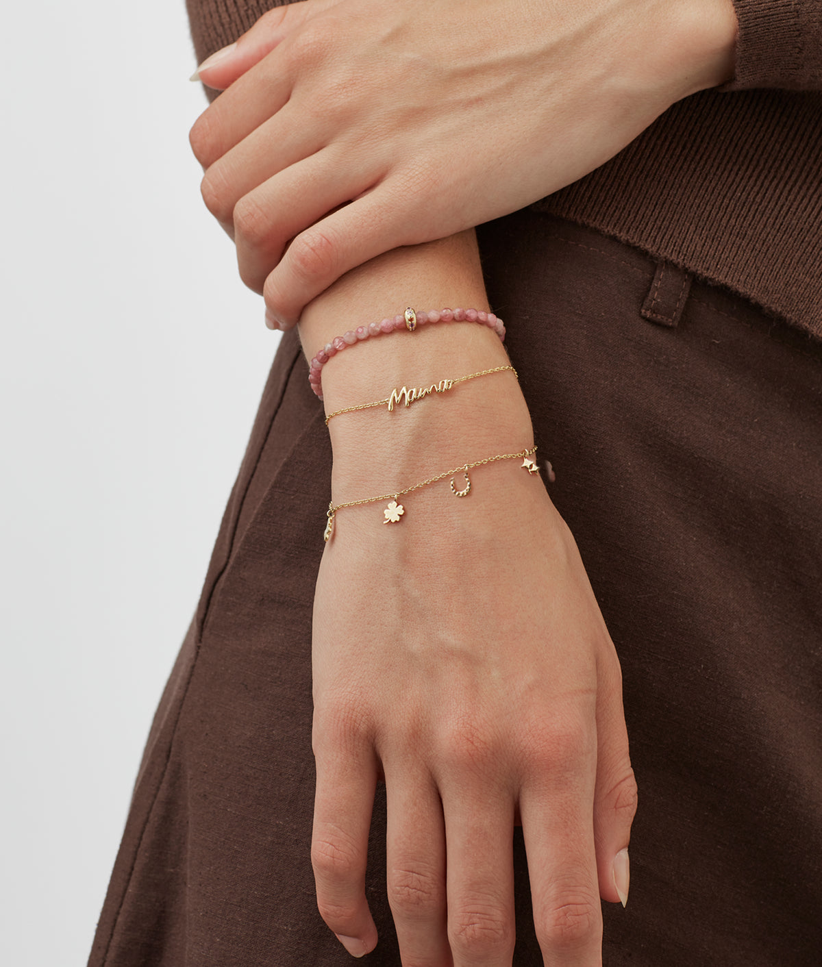 Love and Luck Charm Gold Plated Bracelet