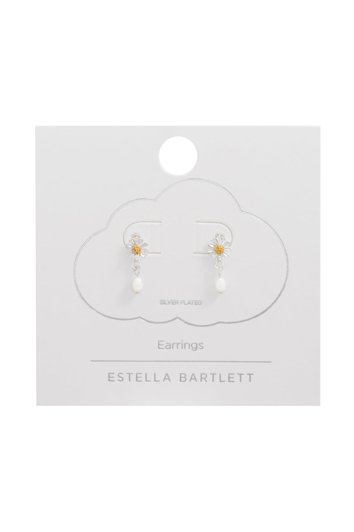 Flower Pearl Drop Studs