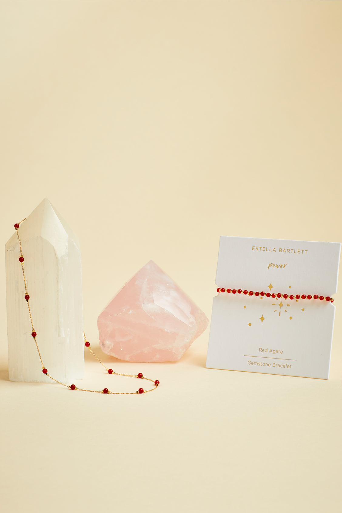 Wellness Red Agate Paperlink Gold Plated Necklace