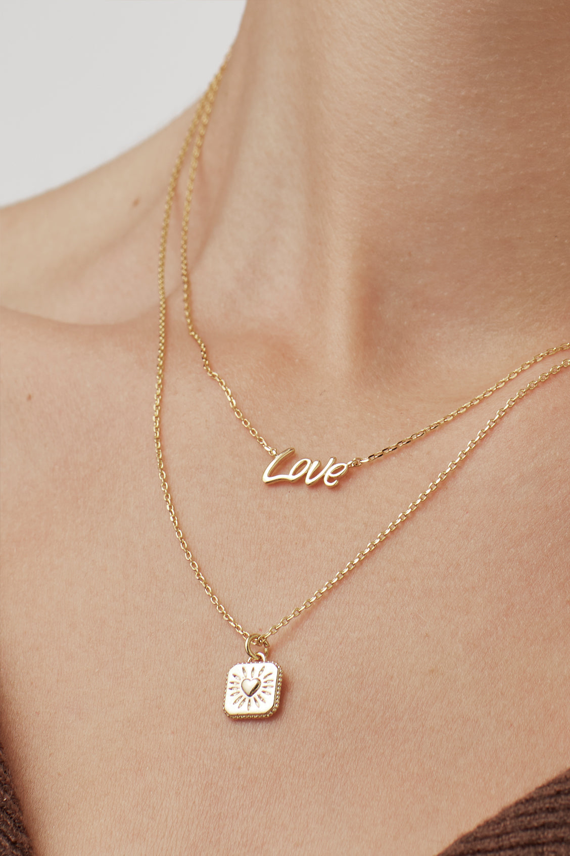 Signature Love Gold Plated Necklace