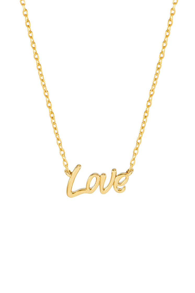 Signature Love Gold Plated Necklace