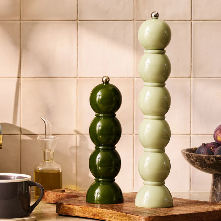 Khaki Bobbin Salt or Pepper Mill