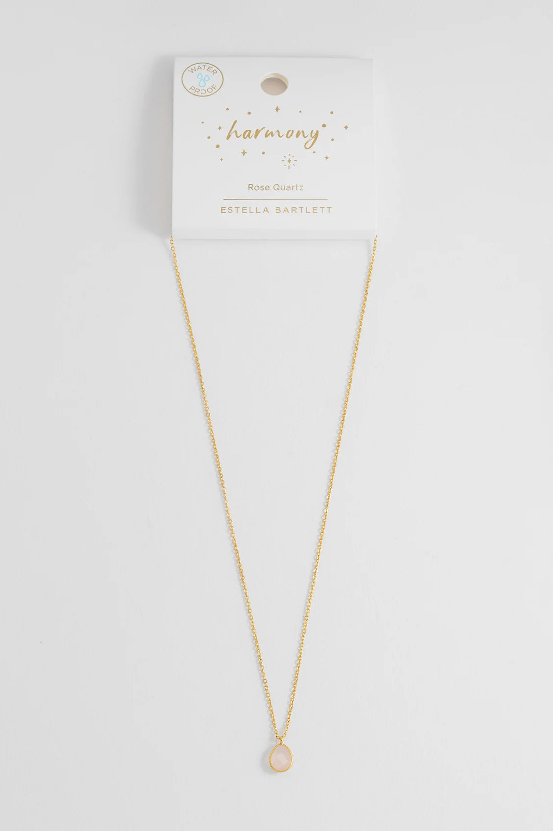 Wellness Faceted Rose Quartz Gemstone Teardrop Necklace
