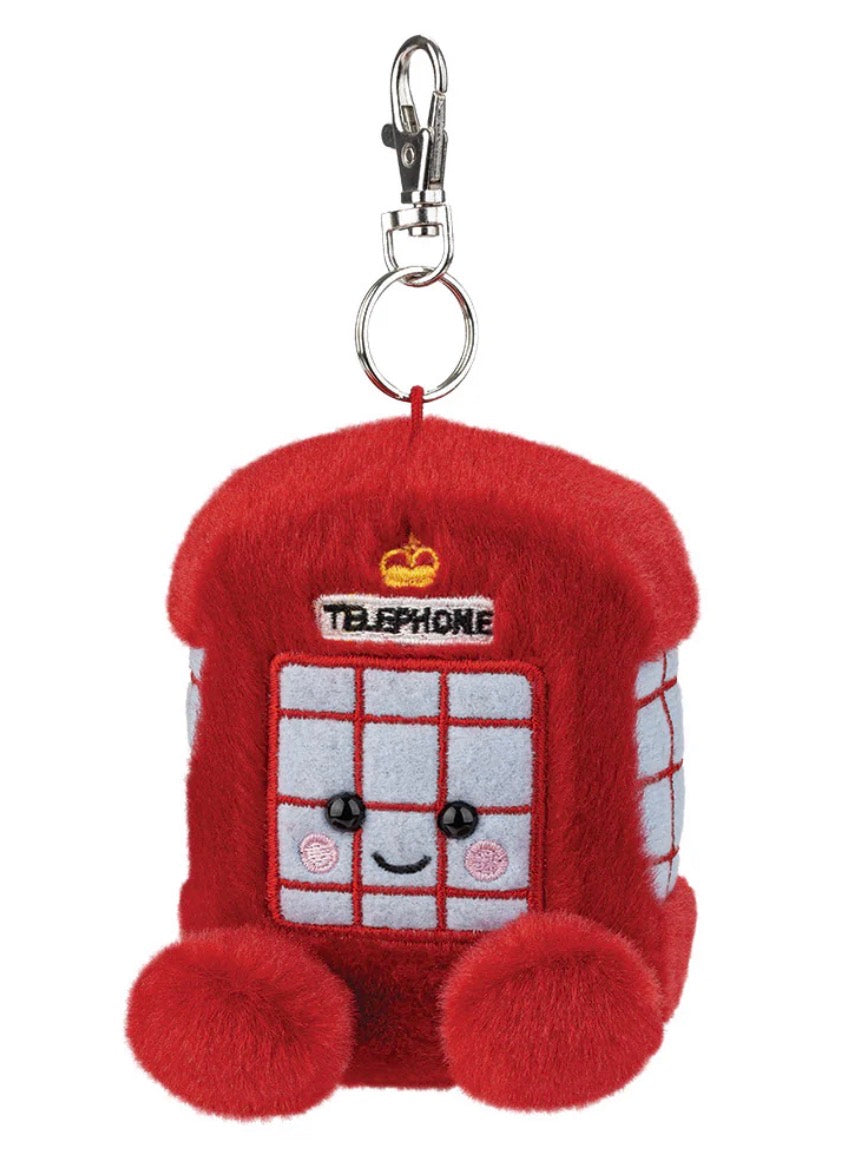Palm Pal Hattie Telephone Box 4 Inch Clip On Plush Toy