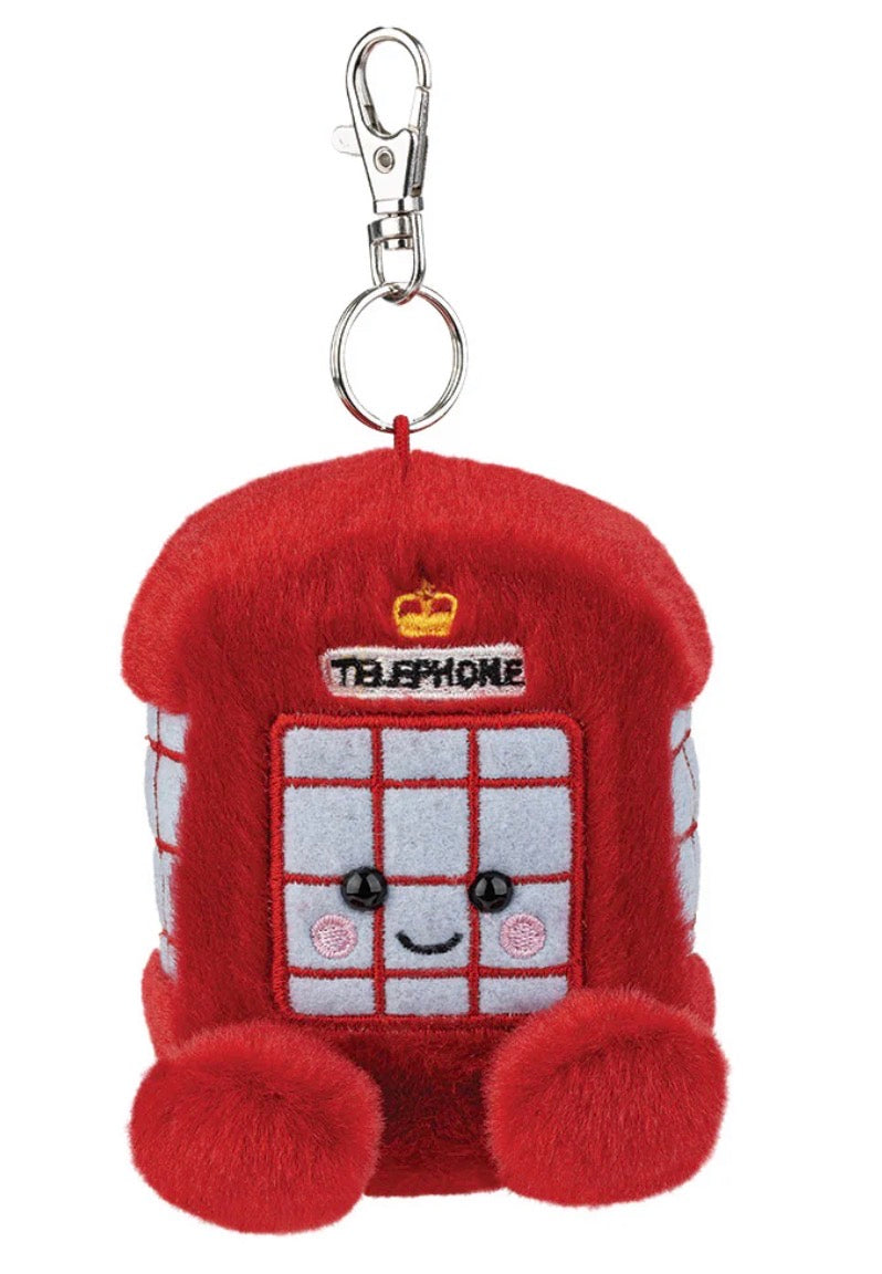 Palm Pal Hattie Telephone Box 4 Inch Clip On Plush Toy
