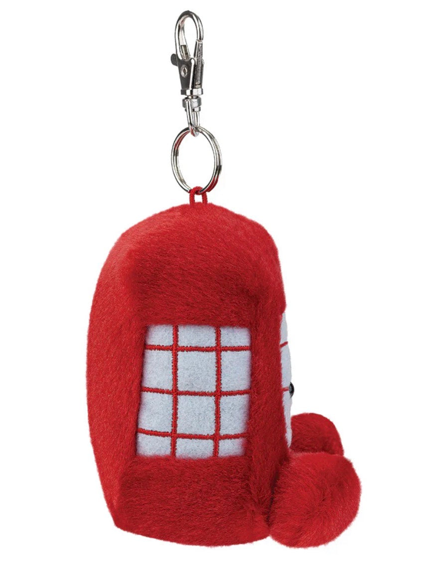 Palm Pal Hattie Telephone Box 4 Inch Clip On Plush Toy