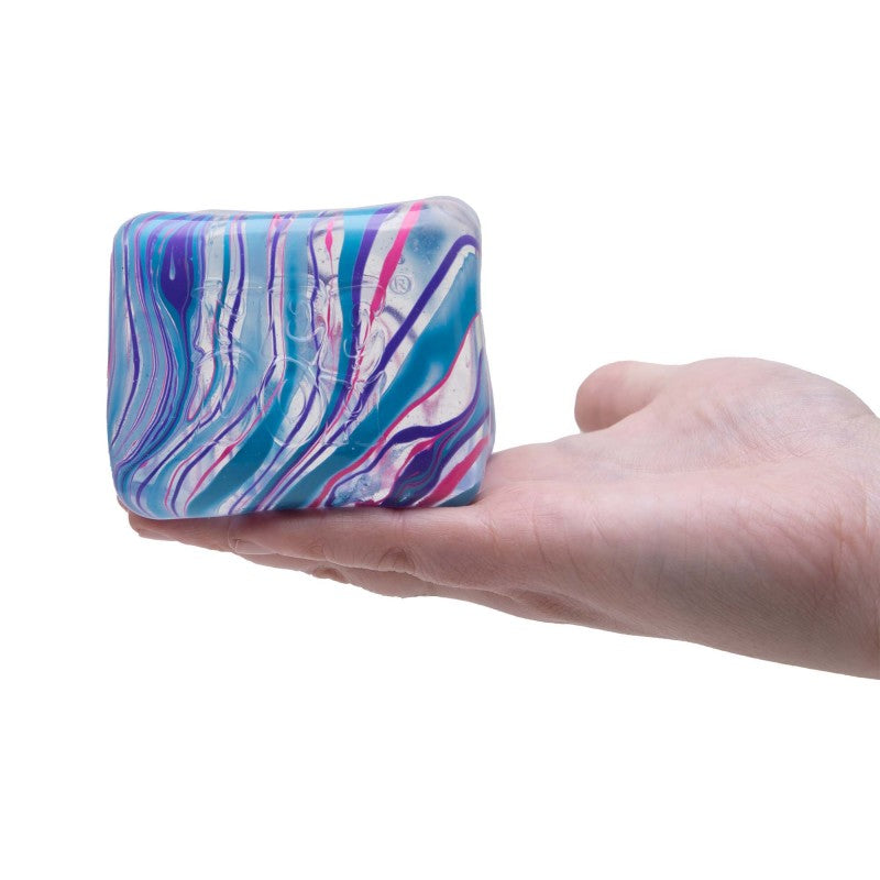 NeeDoh Niceberg Swirl Large Cube Solid Squish Fidget Toy