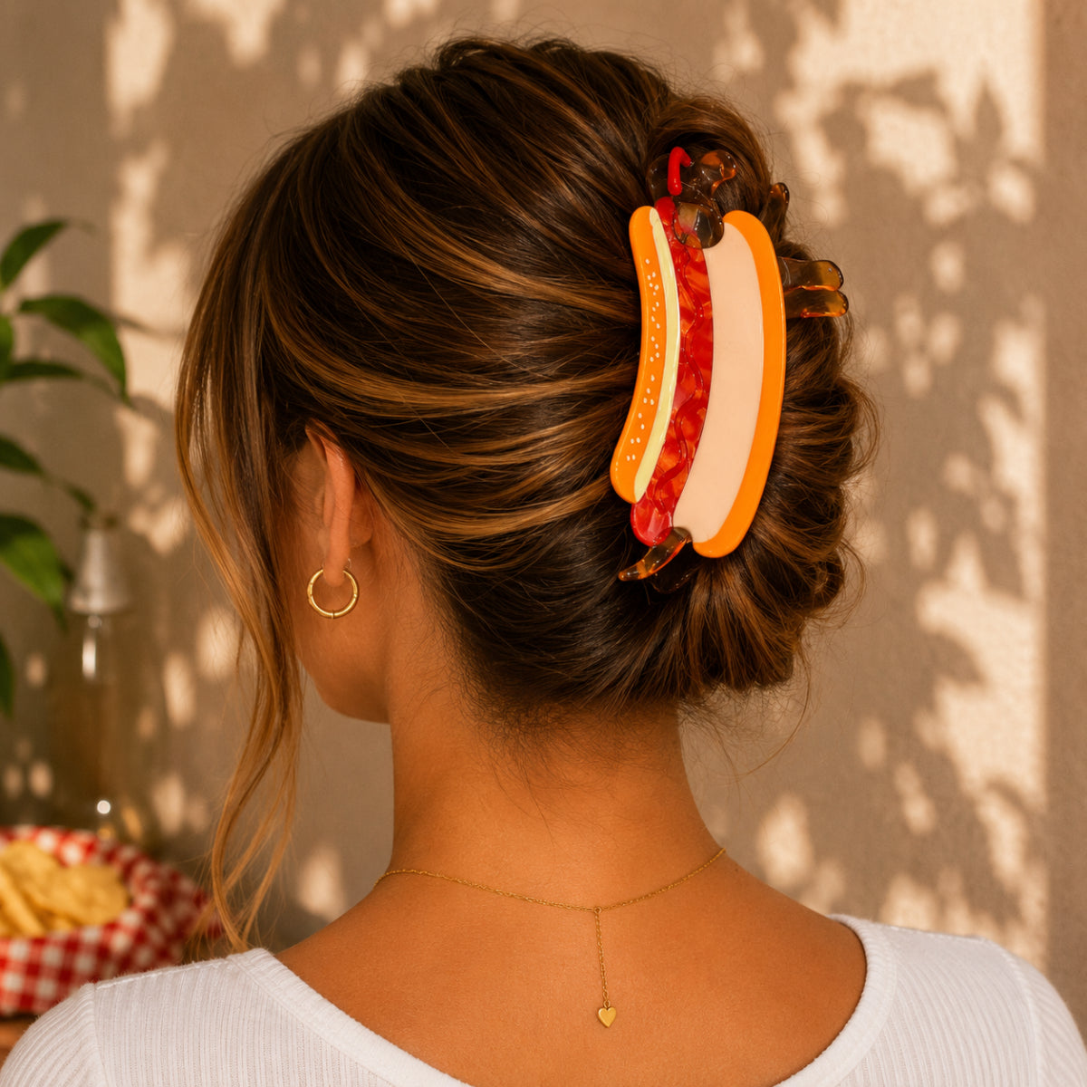 Sausage Hotdog Novelty Hairclip
