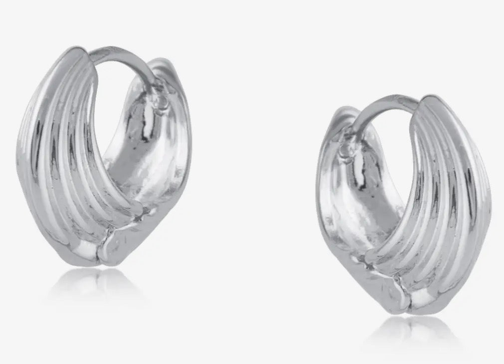 Athena Silver Higgie Twisted Hoop Earring 3551