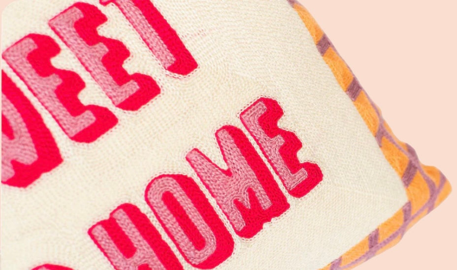 Home Sweet F*cking Home Needlepoint Cushion