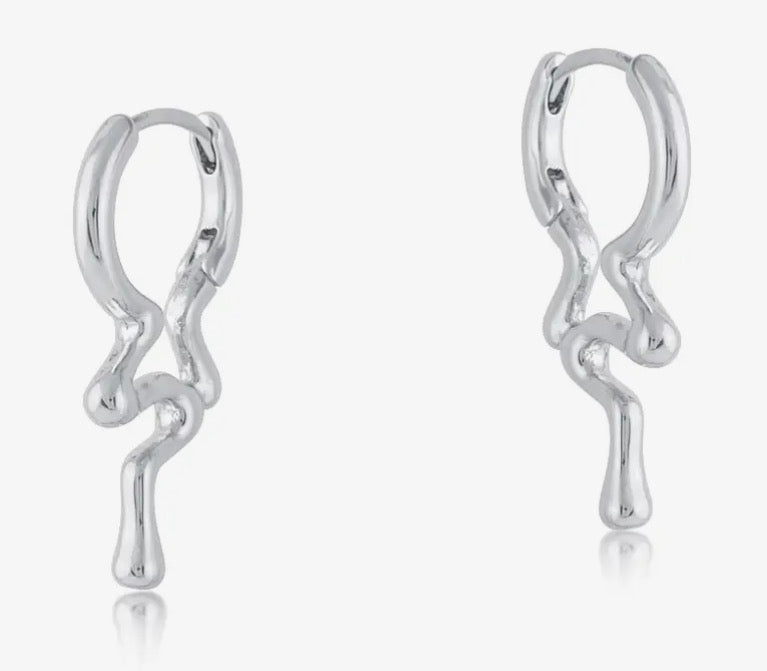 Marseille Silver Organic Molten
Hoop Earring 3562