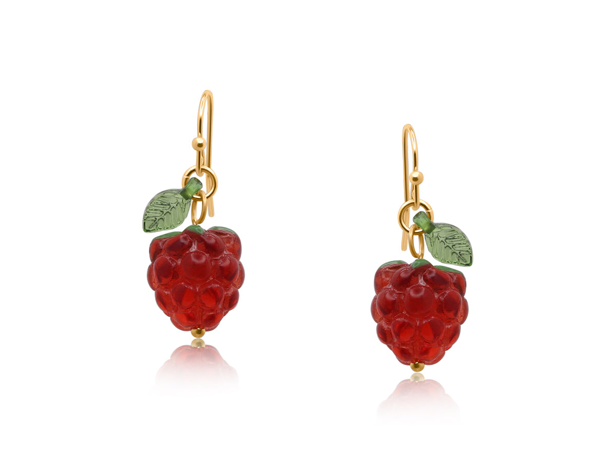 Malina Raspberry Dangle Earring