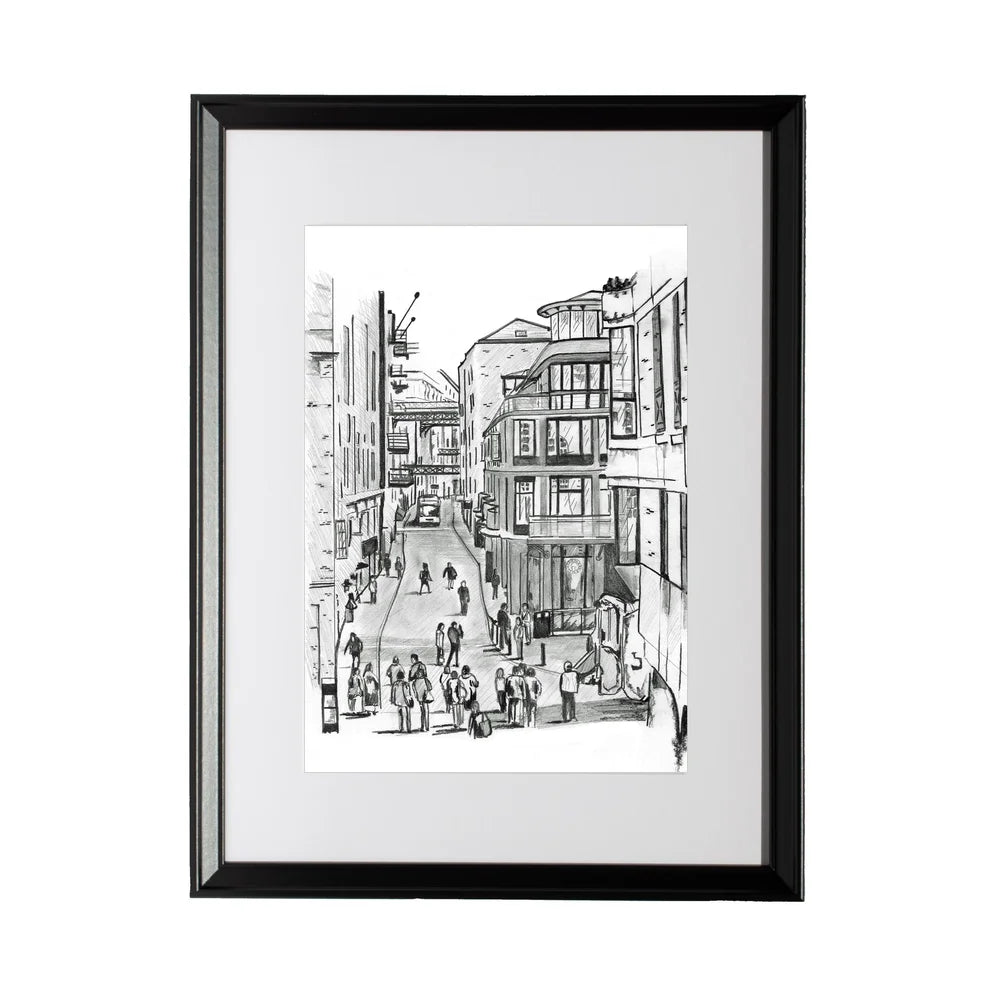 Shad Thames Pencil Drawing - Magnus Rodwell