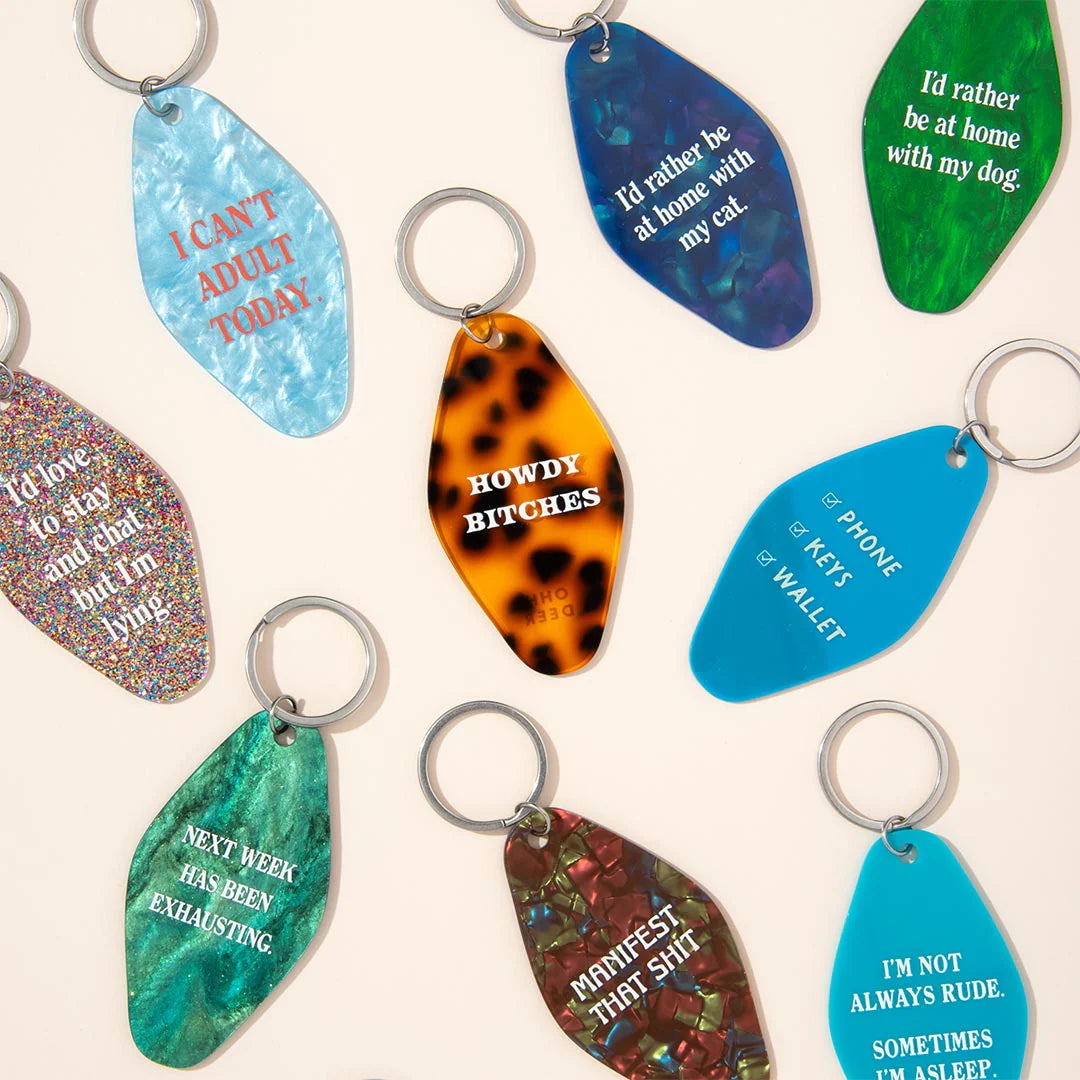 At Home With My Dog Keyring