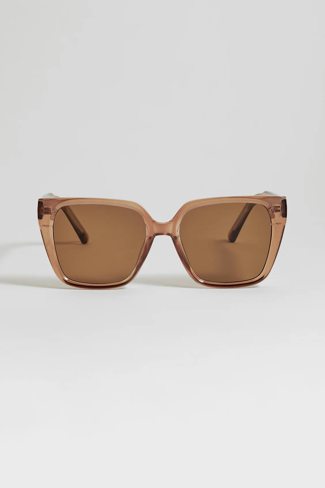 Transparent Champagne Milan Square Women’s Sunglasses