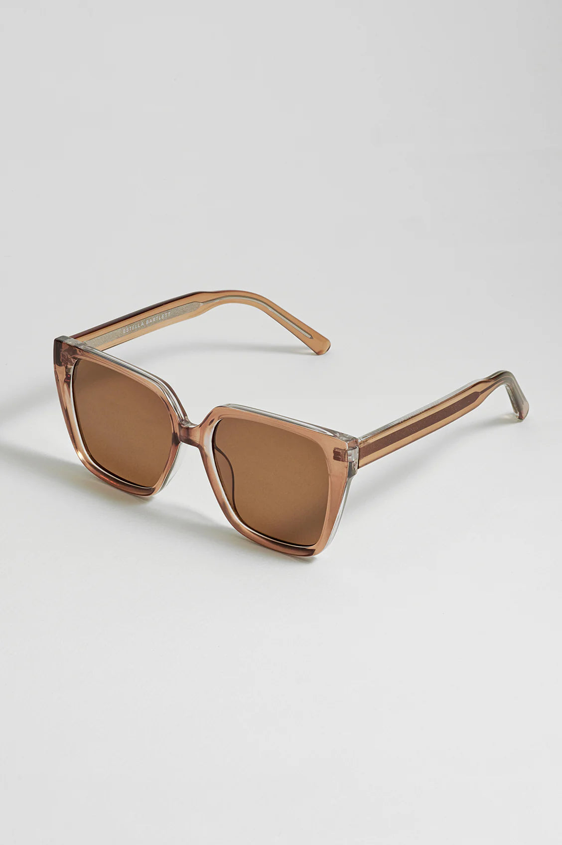 Transparent Champagne Milan Square Women’s Sunglasses