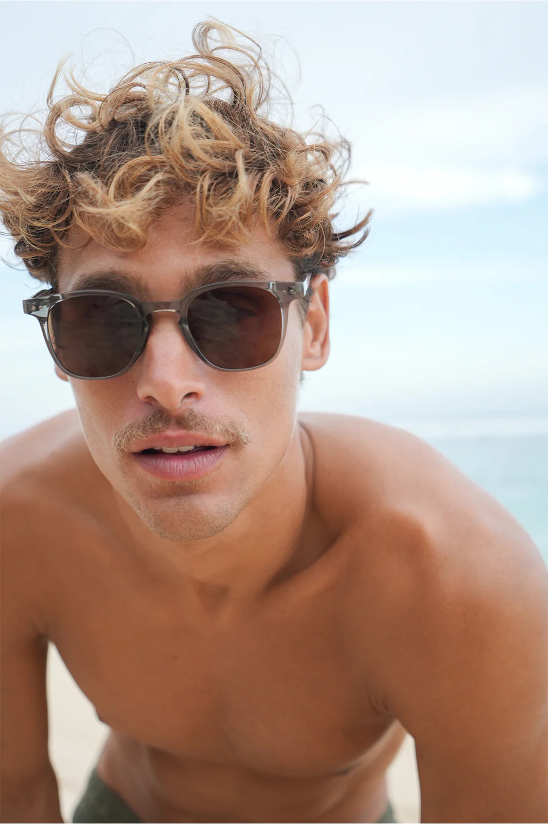 Transparent Grey Lima Wayfarer Unisex Sunglasses
