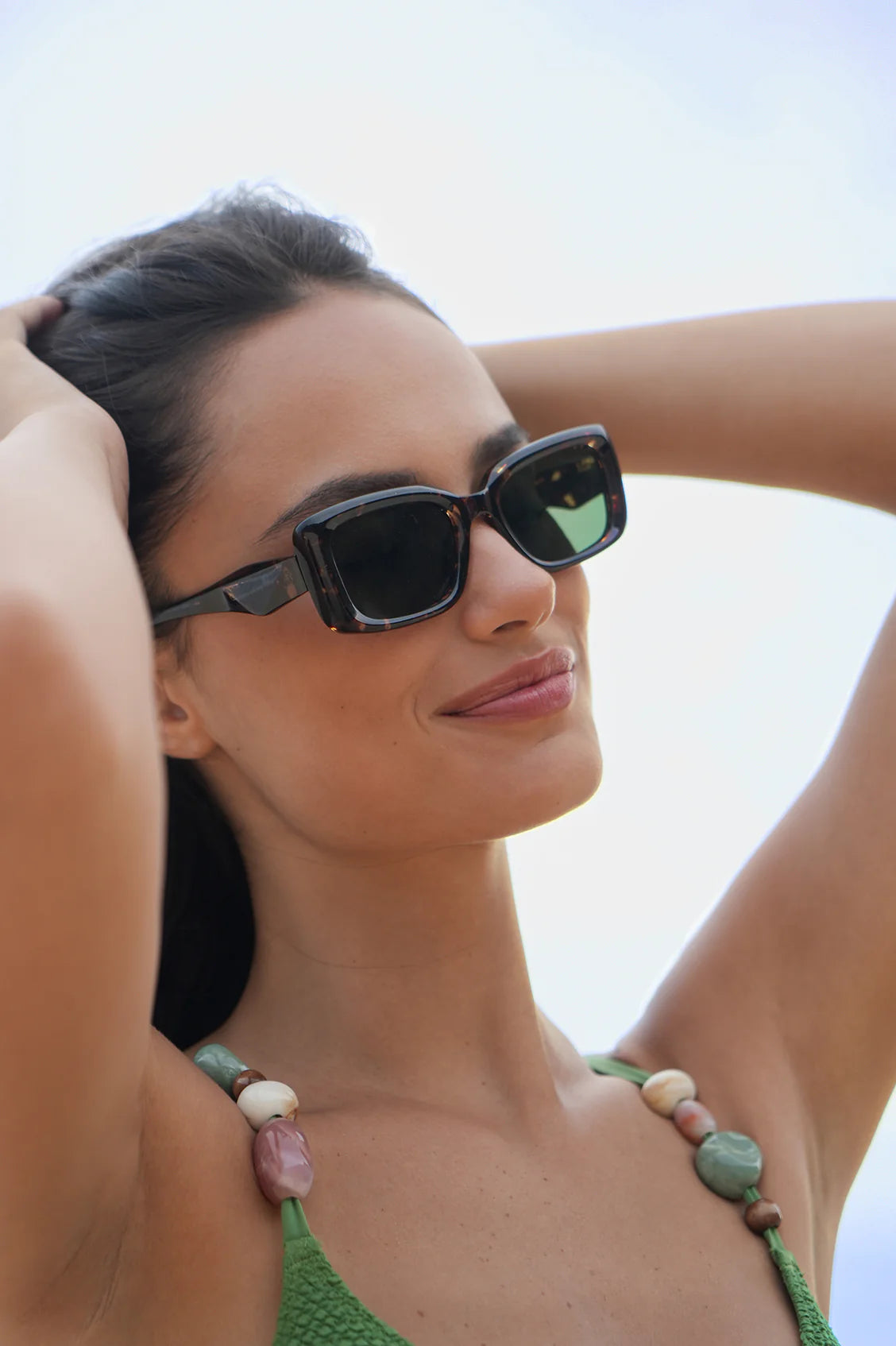 Tortoiseshell Vilnius Rectangle Women’s Sunglasses