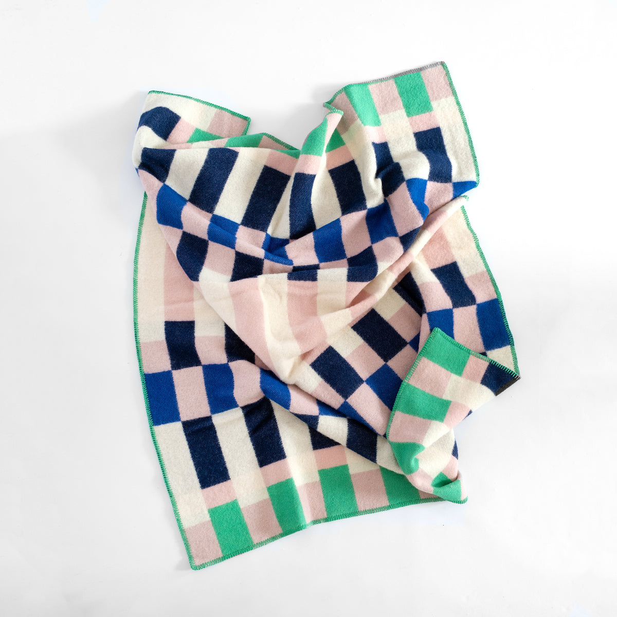 Studie Cobalt Contemporary Wool Throw